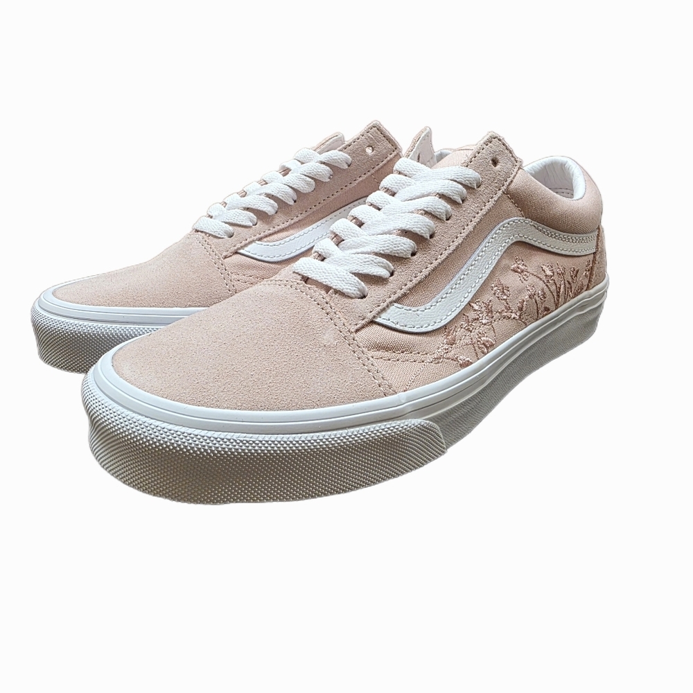 Vans Blush Suede Sneakers with White Trim
